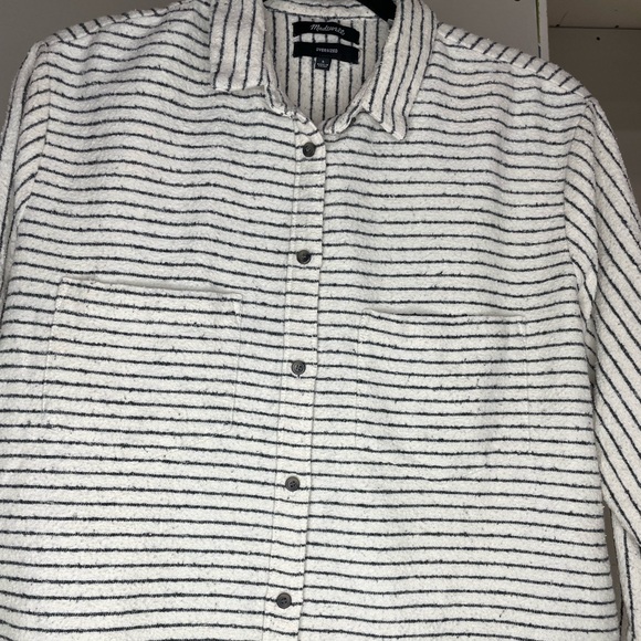 Madewell Oversized Textured Flannel Ex-boyfriend Shirt - Picture 3 of 9